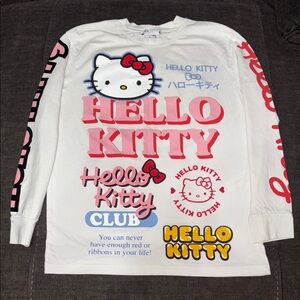 Zara- Hello Kitty White Long Sleeve Shirt Women - size: small